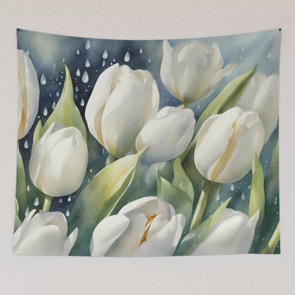 Item preview, White Tulips in Rain designed and sold by CalmnessbyChoice.