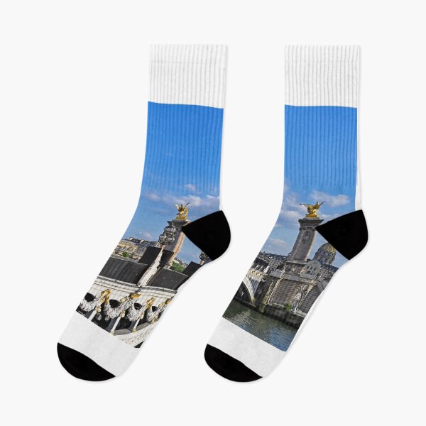 Item preview, The Alexander III Bridge,statues and lanterns,Seine river,Paris, France designed and sold by goceris.