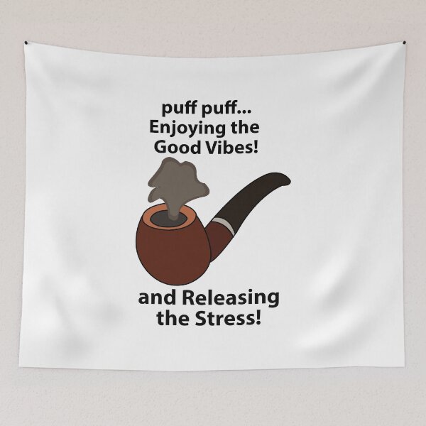 Item preview, Pipe Smoking Enjoying The Good Vibes Pipe Smoking designed and sold by Nisha Prabhu.