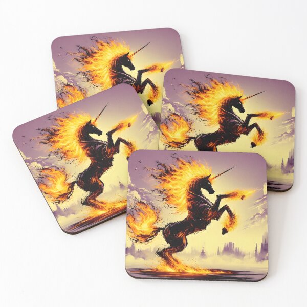 Item preview, Fire Unicorn, Ai Generated Art  designed and sold by ACC .