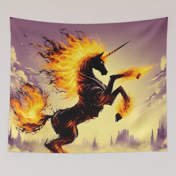 Item preview, Fire Unicorn, Ai Generated Art  designed and sold by ACC .