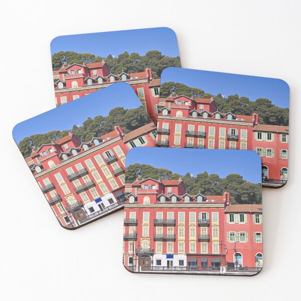 Item preview, Old red buildings near port in Nice, France designed and sold by goceris.