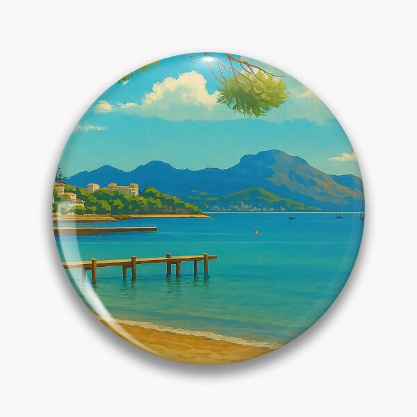 Item preview, Puerto Pollensa Vintage Travel Poster  designed and sold by GG WALL ART.