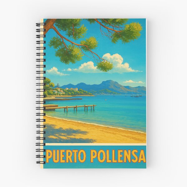Item preview, Puerto Pollensa Vintage Travel Poster  designed and sold by GG WALL ART.