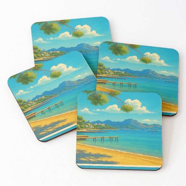 Item preview, Puerto Pollensa Vintage Travel Poster  designed and sold by GG WALL ART.