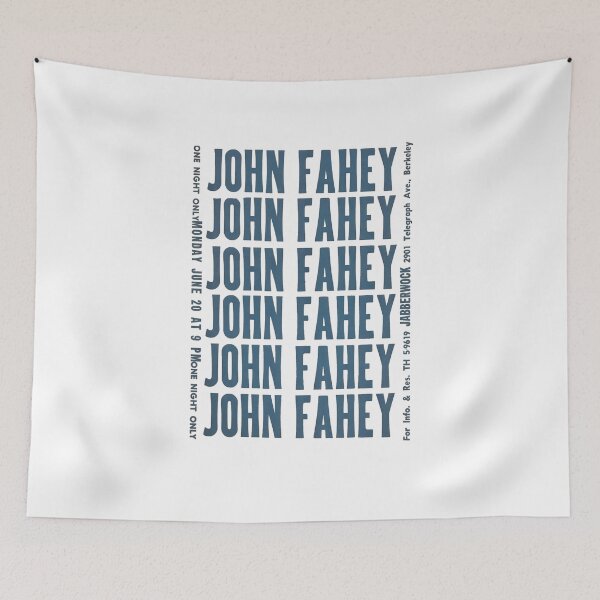 Item preview, Vintage John Fahey - 1966 Jabberwock Concert Poster - Berkeley, California designed and sold by QuayTradingCo.