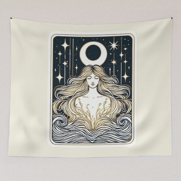 Item preview, Goddess of the Moon – Mystical Celestial Art designed and sold by Roberta Calabrese.