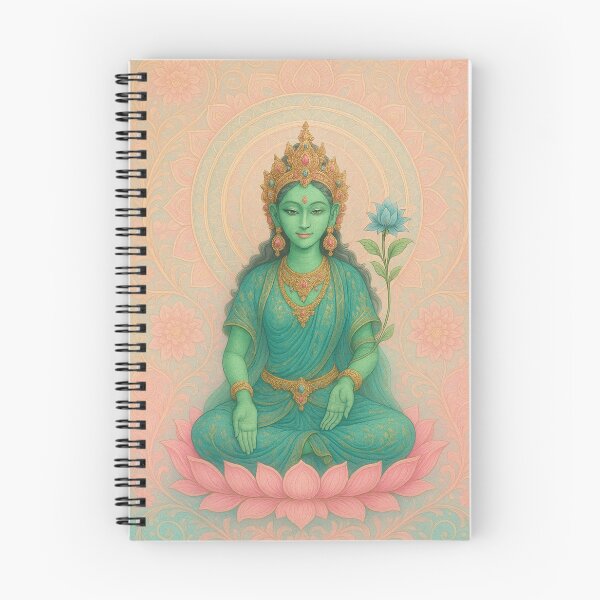 Item preview, Green Tara Pink Blue Floral Mandala designed and sold by GuyBlank.