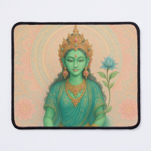 Item preview, Green Tara Pink Blue Floral Mandala designed and sold by GuyBlank.