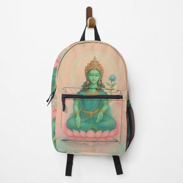 Item preview, Green Tara Pink Blue Floral Mandala designed and sold by GuyBlank.