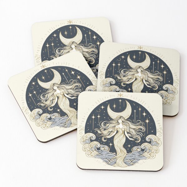 Item preview, Goddess of the Moon – Mystical Celestial Art designed and sold by Roberta Calabrese.