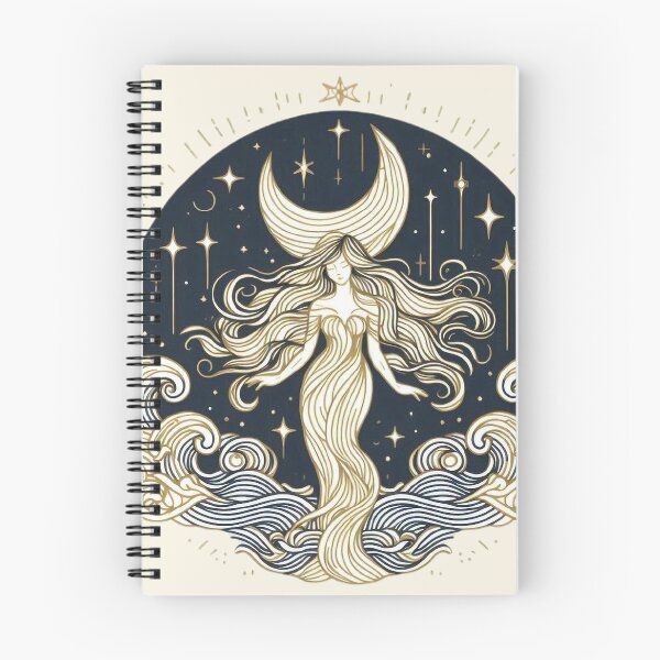 Item preview, Goddess of the Moon – Mystical Celestial Art designed and sold by Roberta Calabrese.