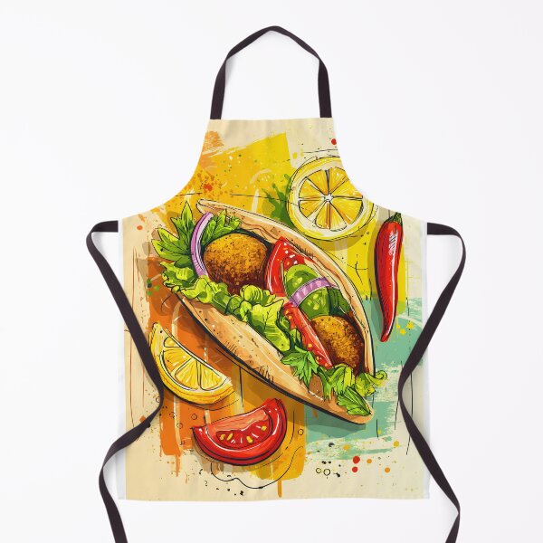 Item preview, Vibrant Falafel Wrap Surrounded by Fresh Ingredients and Warm Colors designed and sold by OlfactoART Studio.