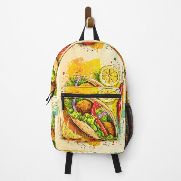 Item preview, Vibrant Falafel Wrap Surrounded by Fresh Ingredients and Warm Colors designed and sold by OlfactoART Studio.