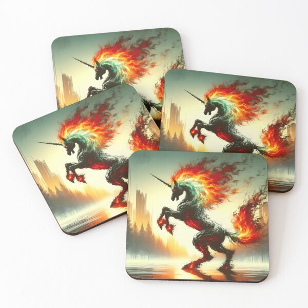 Item preview, Fire Unicorn, Ai Generated Art  designed and sold by ACC .