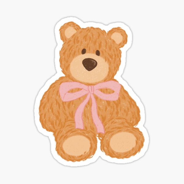 Item preview, Teddy Bear with Pink Bow designed and sold by nuteling.
