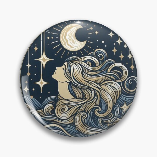 Item preview, Goddess of the Moon – Mystical Celestial Art designed and sold by Roberta Calabrese.