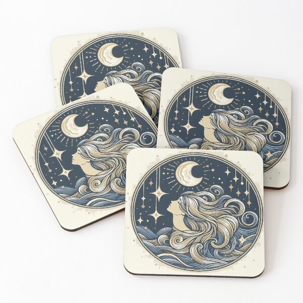 Item preview, Goddess of the Moon – Mystical Celestial Art designed and sold by Roberta Calabrese.