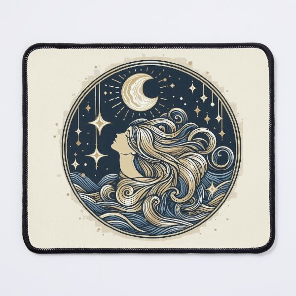 Item preview, Goddess of the Moon – Mystical Celestial Art designed and sold by Roberta Calabrese.