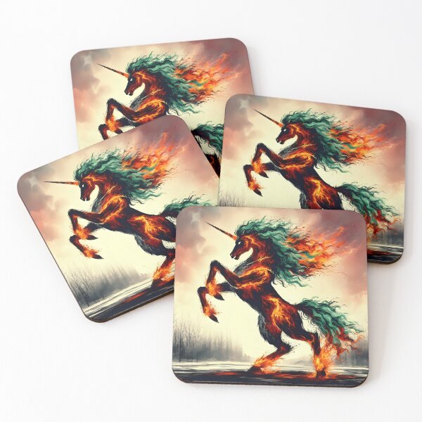 Item preview, Fire Unicorn, Ai Generated Art  designed and sold by ACC .