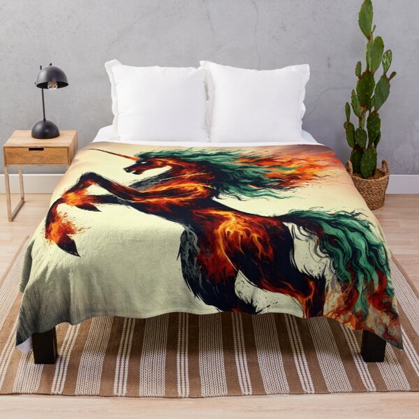 Item preview, Fire Unicorn, Ai Generated Art designed and sold by ACC .