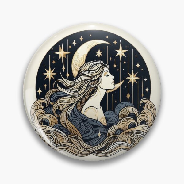 Item preview, Goddess of the Moon – Mystical Celestial Art designed and sold by Roberta Calabrese.