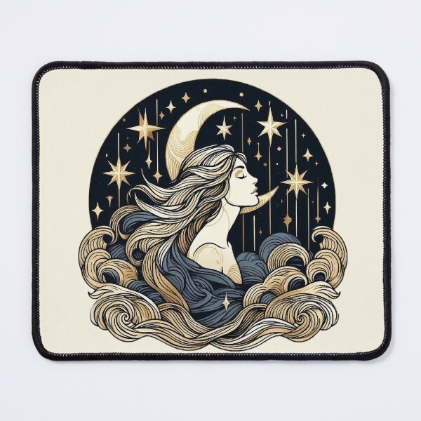 Item preview, Goddess of the Moon – Mystical Celestial Art designed and sold by Roberta Calabrese.