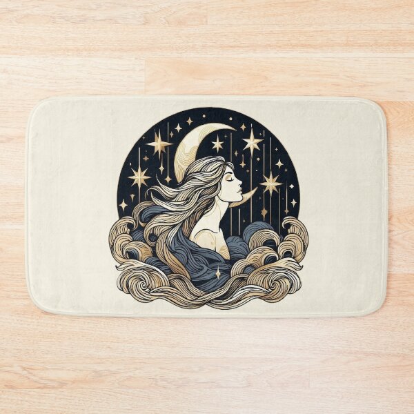 Item preview, Goddess of the Moon – Mystical Celestial Art designed and sold by Roberta Calabrese.