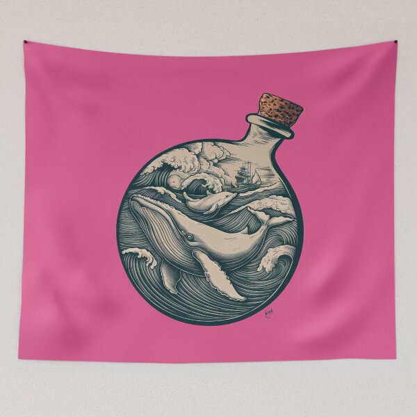 Item preview, Whale in a bottle designed and sold by Pixel-Lair.