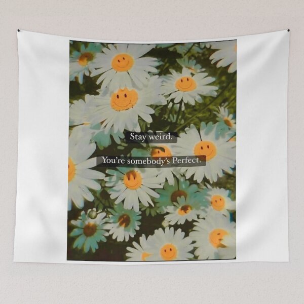 Item preview, “Stay Weird Smile Daisy – Aesthetic Positive Quote Design” designed and sold by Cgriffin18.