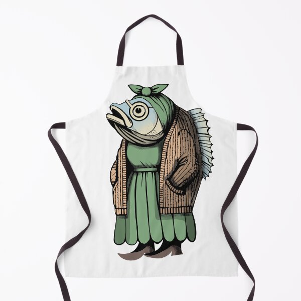 Item preview, Funny Fish Out of Water Lady – Quirky Fishing Gift for Women, Wives & Dreamers designed and sold by krisevansart.