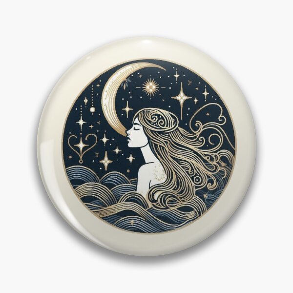 Item preview, Goddess of the Moon – Mystical Celestial Art designed and sold by Roberta Calabrese.