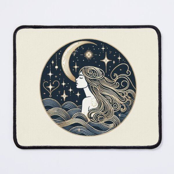 Item preview, Goddess of the Moon – Mystical Celestial Art designed and sold by Roberta Calabrese.