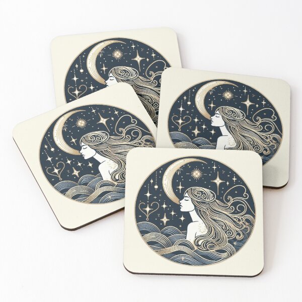 Item preview, Goddess of the Moon – Mystical Celestial Art designed and sold by Roberta Calabrese.