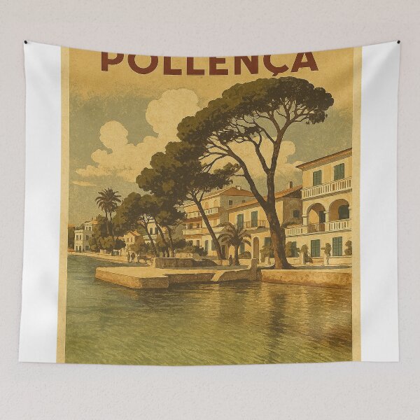 Item preview, Puerto Pollensa Vintage Travel Poster  designed and sold by GG WALL ART.
