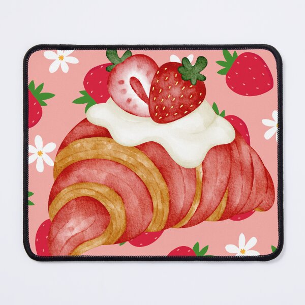 Item preview, strawberry croissant designed and sold by AlignCreations.