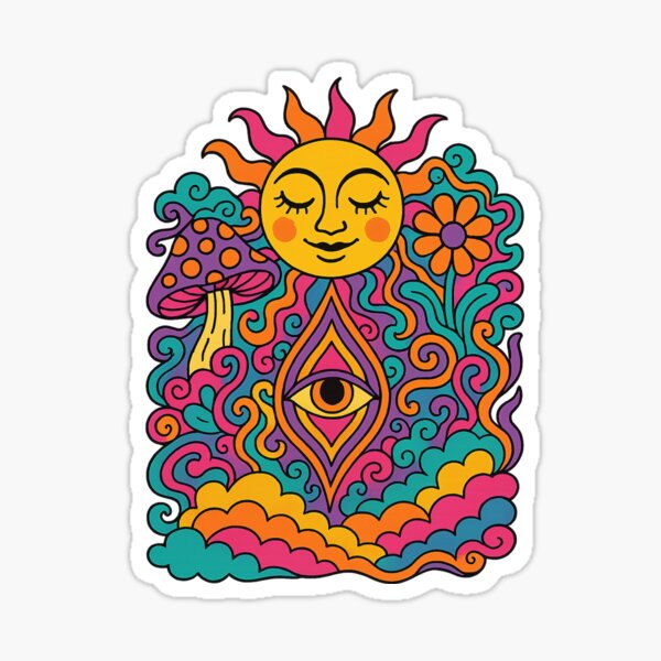 Item preview, "Cosmic Bloom – Psychedelic Sun & Vision" designed and sold by Tadeusz1.