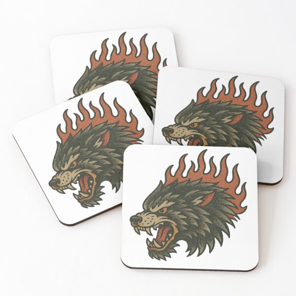 Item preview, Flaming Wolf Snarl designed and sold by IllustrifyArts.