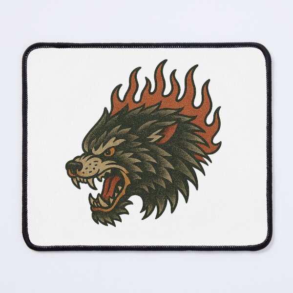 Item preview, Flaming Wolf Snarl designed and sold by IllustrifyArts.