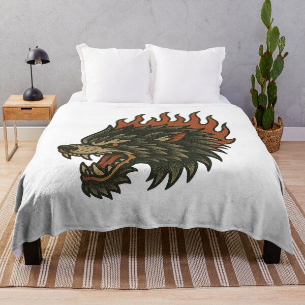 Item preview, Flaming Wolf Snarl designed and sold by IllustrifyArts.