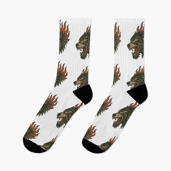 Item preview, Flaming Wolf Snarl designed and sold by IllustrifyArts.