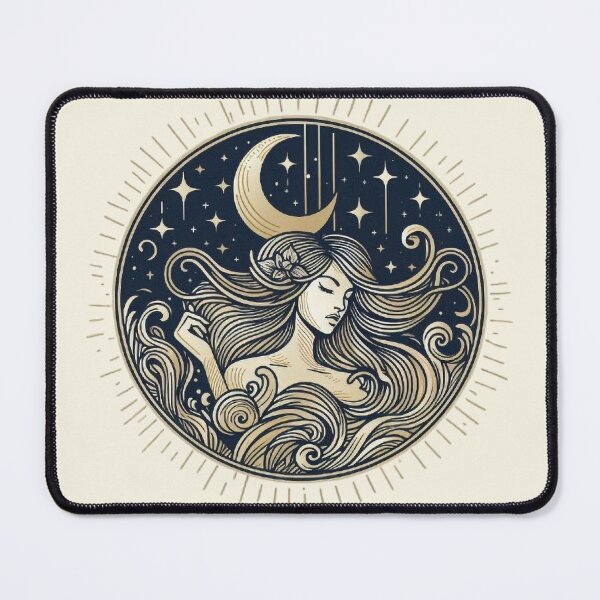 Item preview, Goddess of the Moon – Mystical Celestial Art designed and sold by Roberta Calabrese.