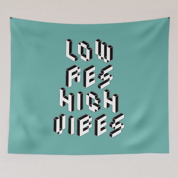 Item preview, LOW RES HIGH VIBES – Isometric Pixel Art 3D Text designed and sold by testvvave.