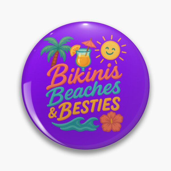 Item preview, Bikinis Beaches & Besties - Cute Tropical Summer Vibes Design designed and sold by Maximilianos.