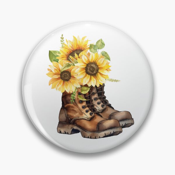 Item preview, Spoiled Blue Collar Wife Work Boots Sunflowers for Girl designed and sold by gillys.