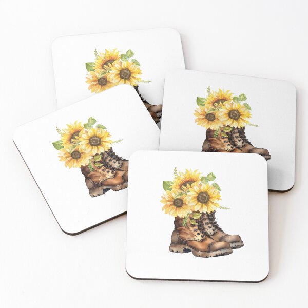 Item preview, Spoiled Blue Collar Wife Work Boots Sunflowers for Girl designed and sold by gillys.
