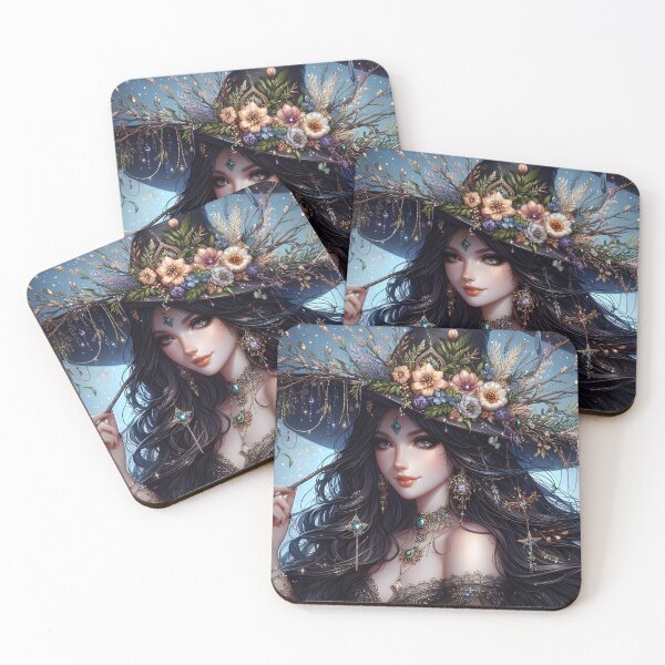 Item preview, A gothic witch with whimsical hat designed and sold by DreamagineArtDesign.