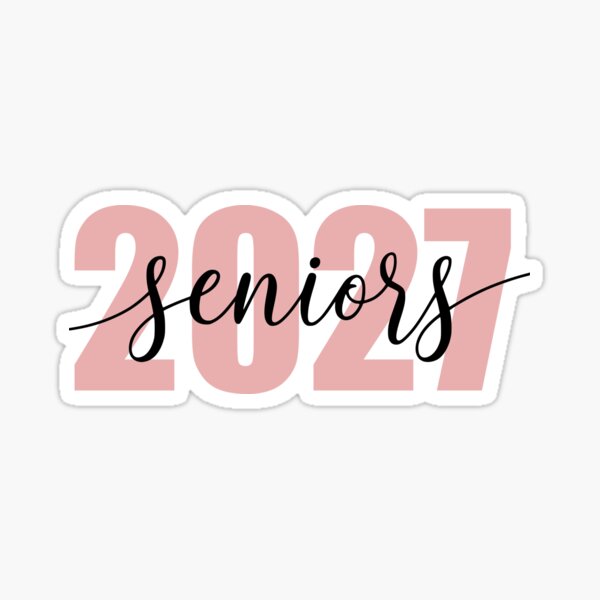 Item preview, Elegant Seniors 2027 Blush Pink and Black Typography Modern Graduation Design designed and sold by High School Spirit.