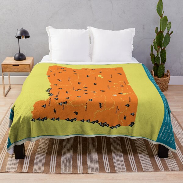 Item preview, Oregon National & State Parks Illustrated Map - Orange designed and sold by FinlayMcNevin.
