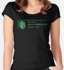 You are over-encumbered and cannot run Fitted Scoop T-Shirt